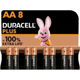 Duracell Pilas Alcalinas AA LR6 Plus Power, Blister con 8 Unidades